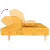 vidaXL Kavč dvosed z ležiščem in dvema blazinama rumeno blago