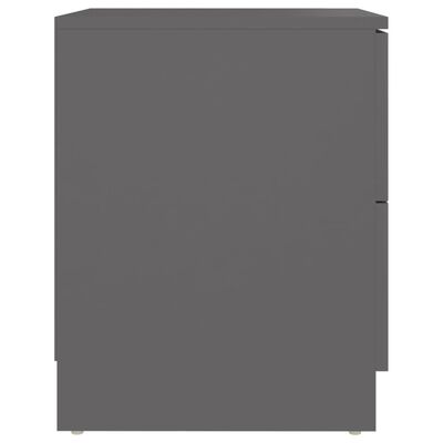 vidaXL Nočna omarica 2 kosa siva 40x40x50 cm iverna plošča
