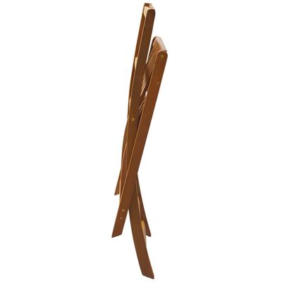 vidaXL Zložljivi zunanji barski stolčki 2 kosa trden akacijev les