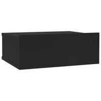 vidaXL Stenska nočna omarica črna 40x30x15 cm iverna plošča