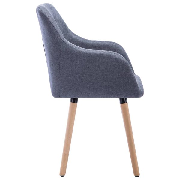 vidaXL Jedilni stoli 2 kosa temno sivo blago