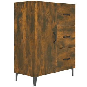 vidaXL Komoda dimljeni hrast 69,5x34x90 cm inženirski les