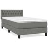 vidaXL Box spring postelja z vzmetnico temno siva 100x200 cm blago