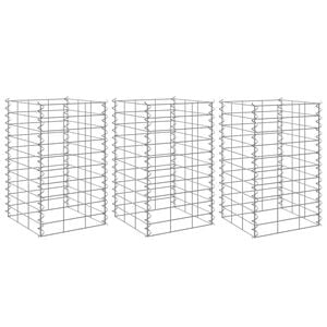 vidaXL Visoka greda gabion 3 kosi 30x30x50 cm železo