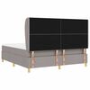 vidaXL Postelja z vzmetnico z vzmetnico Taupe 200 x 180 cm blago