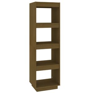 vidaXL Knjižna omara za razdelitev prostora medeno rjava 40x35x135 cm