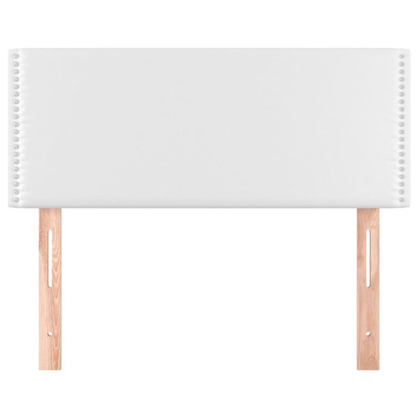 vidaXL Posteljno vzglavje belo 90x5x78/88 cm umetno usnje