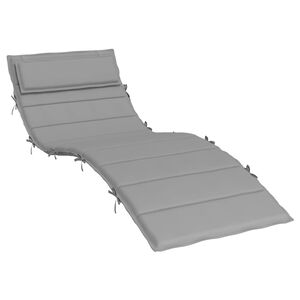 vidaXL Blazina za ležalnik siva 180x60x4 cm oxford tkanina