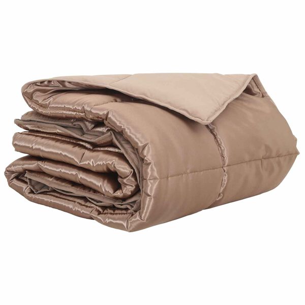 vidaXL Poletna odeja Zlata 200 x 155 cm Satin in mikrovlakna