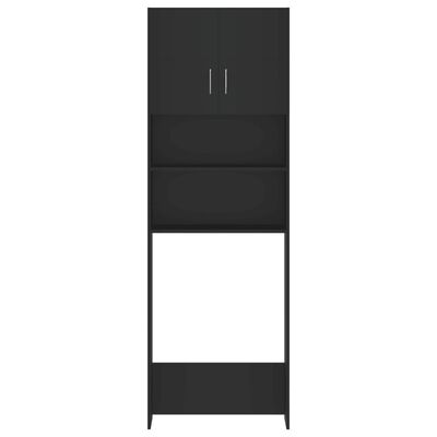 vidaXL Komplet omar za pralni stroj črne barve iverna plošča