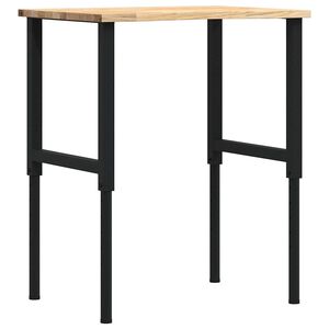 vidaXL Delovna miza 80x60x(71,5-98) cm trdna hrastovina