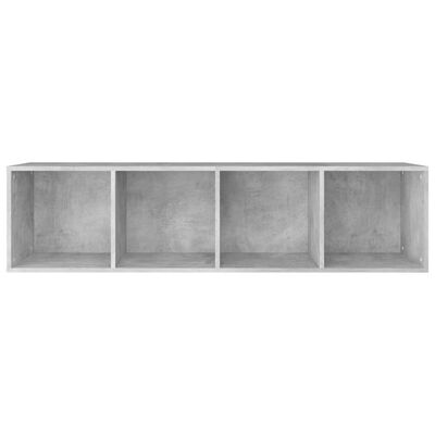 vidaXL Knjižna / TV omara betonsko siva 36x30x143 cm iverna plošča