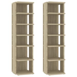 vidaXL Omarica za čevlje 2 kosa sonoma hrast 27,5x27x102 cm
