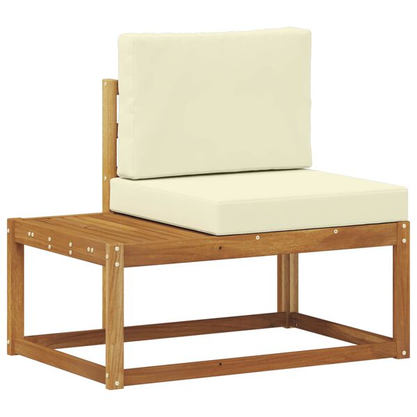 vidaXL Zunanja garnitura za sedenje z blazino 2 pcs Naravna