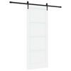 vidaXL Drsna vrata ORKDAL 83 x 211 cm Inženirski les Bela in črna
