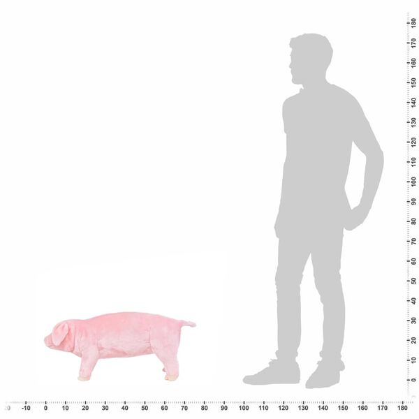 vidaXL Stoječi pli&scaron;asti pujs roza barve XXL