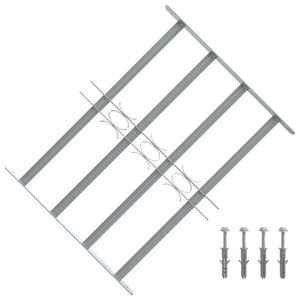 vidaXL Nastavljiva okenska re&scaron;etka s 4 prečkami 500-650 mm