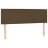 vidaXL Box spring postelja z vzmetnico temno rjava 140x200 cm blago