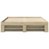 vidaXL Posteljni okvir brez vzmetnice hrast 150x200 cm inženirski les