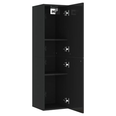 vidaXL TV omarica visok sijaj črna 30,5x30x110 cm iverna plošča