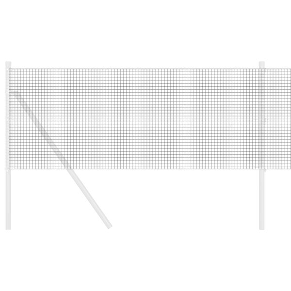 vidaXL Ograja z varjeno žico Siva 0.4 x 10 m Jeklo