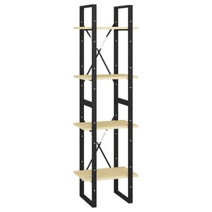 vidaXL Knjižna omara 4-nadstropna 40x30x140 cm trdna borovina