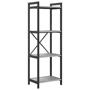 vidaXL Knjižna polica 40 x 30 x 119 cm Inženirski les Siva sonoma