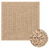 vidaXL Preproga ZIZUR 120x120 cm videz jute notranja in zunanja