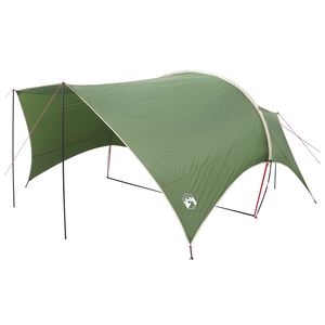 vidaXL Vodoodporen kamperski tarp Zelena 550 x 400 x 230 cm