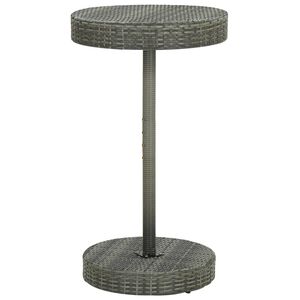 vidaXL Vrtna miza siva 60,5x106 cm poli ratan