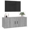 vidaXL Stenska TV omarica siva sonoma 100x34,5x40 cm