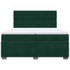 vidaXL Box spring postelja z vzmetnico temno zelena 200x200 cm žamet