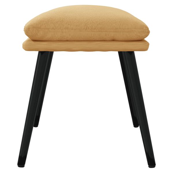 vidaXL Stolček za noge krem 45x30x35 cm tkanina iz mikrovlaken