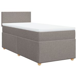 vidaXL Box spring postelja z vzmetnico taupe 80x200 cm blago