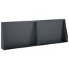 vidaXL Zadrževanje stene 2 kos 60 x 12 x 40 cm Jeklo Antracit