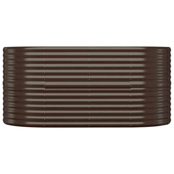 vidaXL Visoka greda iz cinkanega jekla 152x80x68 cm rjava