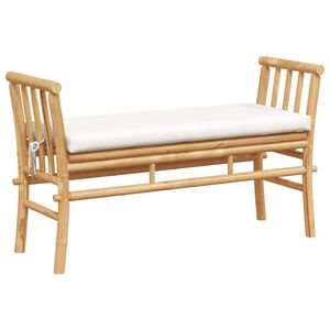 vidaXL Vrtna klop 2 -Seater 110 x 38 x 65 cm Bambus Rjava Pravokotna