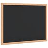 vidaXL Kredna tabla z okvirjem iz masivnega borovega lesa črna 40x30cm