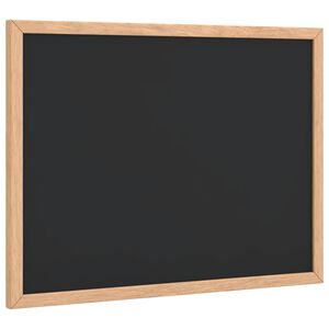 vidaXL Kredna tabla z okvirjem iz masivnega borovega lesa črna 40x30cm