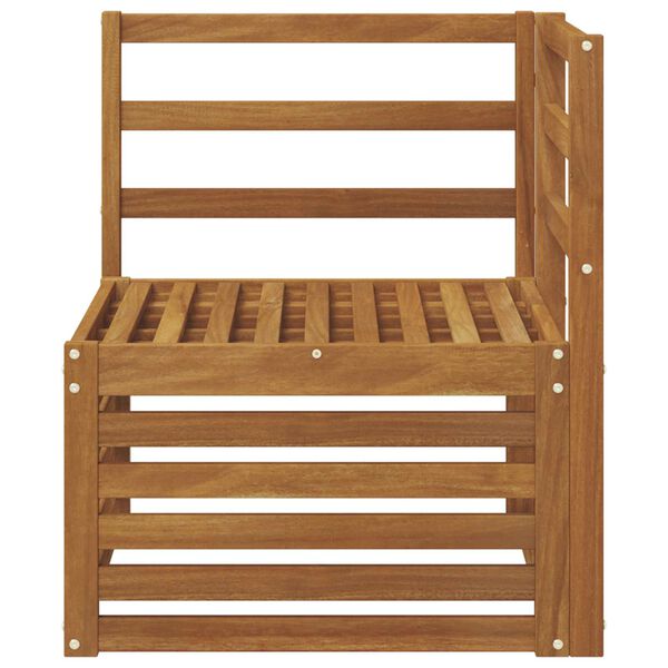 vidaXL Zunanja kotna sedežna garnitura Masiven les akacije Naravna