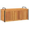 vidaXL Zunanja &scaron;katla za blazine 110x45x42/53 cm akacijev les in jeklo