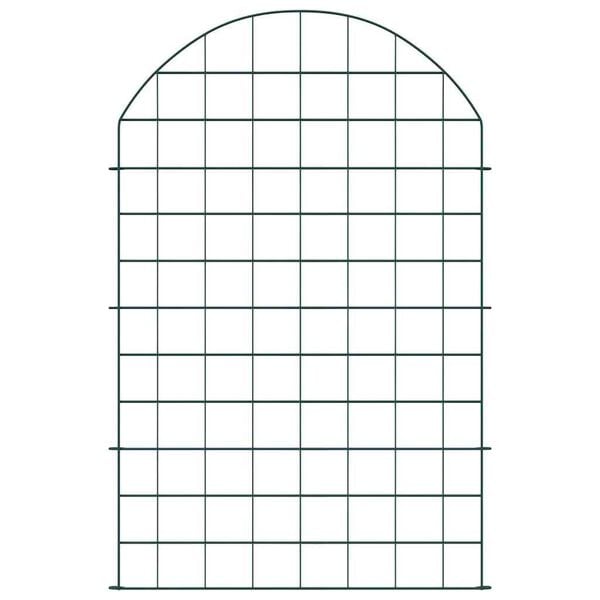 vidaXL Komplet ograje za ribnik 8 pcs Zelena 50 x 80 cm Jeklo