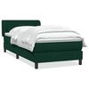 vidaXL Box spring postelja z vzmetnico temno zelena 100x210 cm žamet