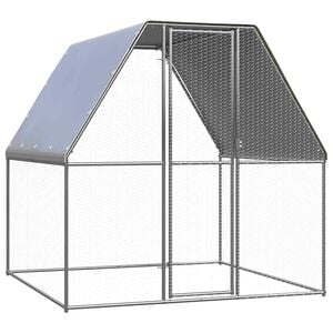 vidaXL Koko&scaron;njak srebrn in siv 2x2x2 m pocinkano jeklo