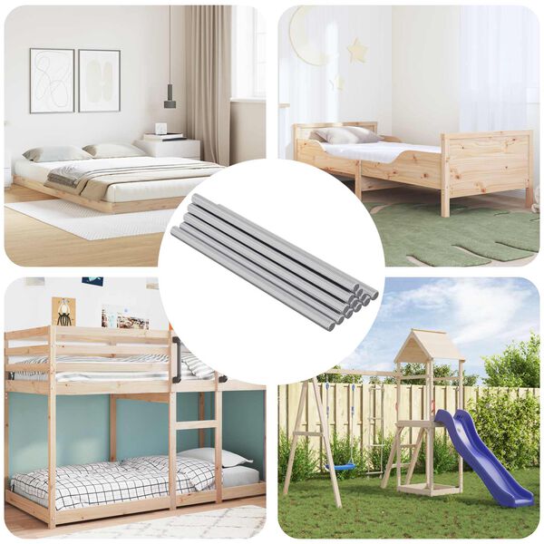 vidaXL Navojna palica 900 pcs srebrna Jeklo