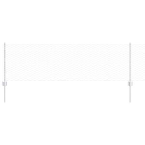 vidaXL Ograja s stebrom Srebrna