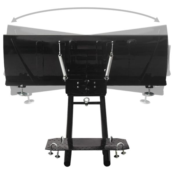 vidaXL Snežni plug za &scaron;tirikolesnik 115x38 cm črn