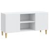 vidaXL TV omarica Bela 102 x 34,5 x 50 cm Inženirski les
