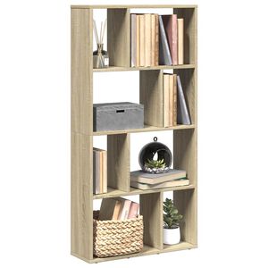 vidaXL Knjižna omara sonoma hrast 60x20x120,5 cm inženirski les