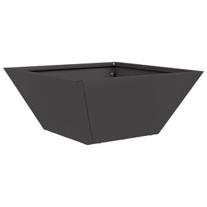 vidaXL Vrtni lonček Črna 35 x 35 x 15 cm Mlinjeni jeklo